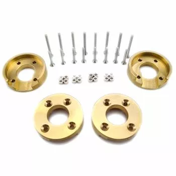 4 pcs. Crawler axle weights made of brass incl. screws and sleeves